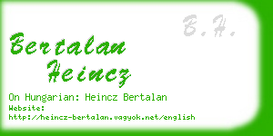 bertalan heincz business card